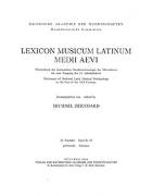 Lexicon Musicum Latinum Medii Aevi 10. Faszikel - Fascicle 10 (gutturalis - lichanos)