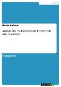 Analyse des "Selbstbildnis als Clown" von Max Beckmann