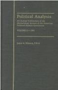 Political Analysis: An Annual Publication of the Methodology Section of the American Political Science Association, Vol. 3, 1991 Volume 3