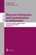 Electronic Information and Communication in Mathematics