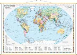 Staaten der Erde, politisch 1 : 60 000 000. Wandkarte Mini-Format