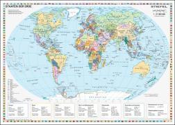 Staaten der Erde, politisch 1 : 40 000 000. Wandkarte Kleinformat ohne Metallstäbe