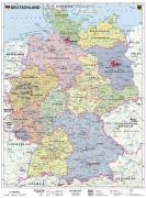 Deutschland, politisch 1 : 1 000 000. Wandkarte Kleinformat ohne Metallstäbe