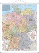 Orga-Karte Deutschland. Wandkarte Grossformat mit Metallstäben
