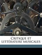 Critique et littérature musicales