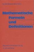 Mathematische Formeln und Definitionen, Formelsammlung