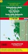 Dalmatinische Küste, Šibenik - Split - Vis, Autokarte 1:100.000