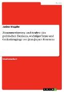 Zusammenfassung und Analyse des politischen Denkens, wichtiger Texte und Gedankengänge von Jean-Jaques Rousseau