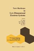 New Horizons in Low-dimensional Electron Systems
