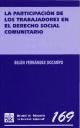 La Participación de los Trabajadores en el Derecho Social Comunitario