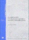 Clasificación y naturaleza química de los contaminantes