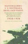 Nacionalismo y II República en el País Vasco : estatutos de autonomía, partidos y elecciones : historia de Acción Nacionalista Vasca, 1930-1936