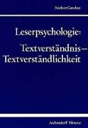 Leserpsychologie: Textverständnis, Textverständlichkeit.