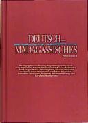 Deutsch - Madagassisches Wörterbuch