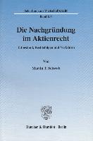 Die Nachgründung im Aktienrecht