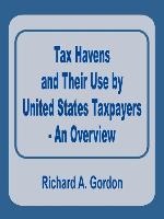 Tax Havens and Their Use by United States Taxpayers - An Overview