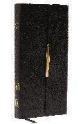 KJV, Checkbook Bible, Compact, Bonded Leather, Black, Wallet Style, Red Letter