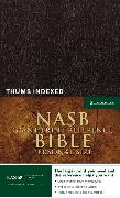 NASB, Reference Bible, Giant Print, Personal Size, Leather-Look, Black, Thumb Indexed