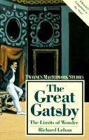 Masterwork Studies Series: The Great Gatsby (Paperback)