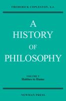 A History of Philosophy, Volume V: Hobbes to Hume