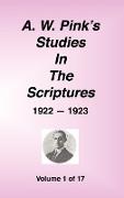 A. W. Pink's Studies in the Scriptures, 1922-23, Vol. 01 of 17