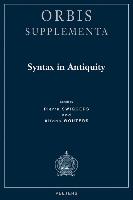 Syntax in Antiquity