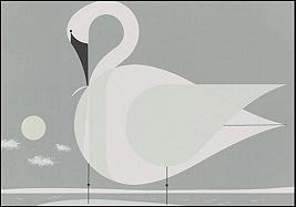 Charley Harper: Trumpeter Swan Notecards [With Envelope]