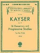 36 Elementary and Progressive Studies: Schirmer Library of Classics Volume 1850 Viola Method