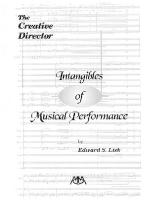 Intangibles of Musical Performance: The Creative Director