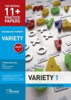 11+ Practice Papers, Variety Pack 1, Standard