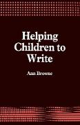 Helping Children to Write