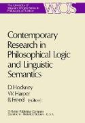 Contemporary Research in Philosophical Logic and Linguistic Semantics