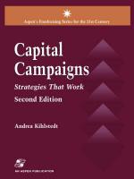 Capital Campaigns, 2nd Edition: Strategies That Work