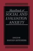 Handbook of Social and Evaluation Anxiety