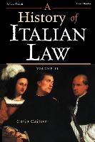 A History of Italian Law: Volume II