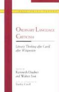 Ordinary Language Criticism